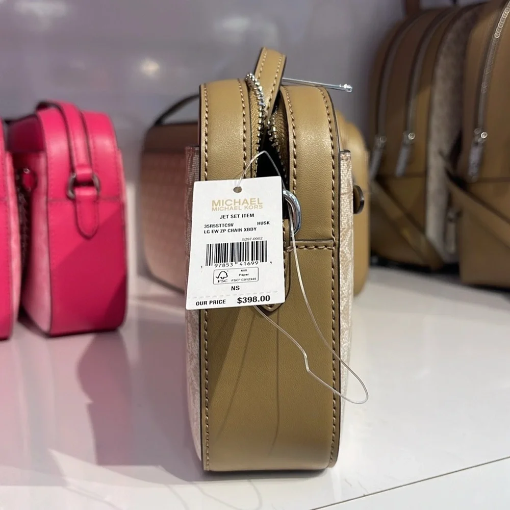 Michael Kors Jet Set Large Ombré Signature Logo EW Crossbody Body Dusk  NWT